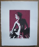 “Rachael Seated” Reduction Relief Print