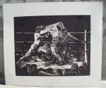 “A Stag at Sharkeys” relief print